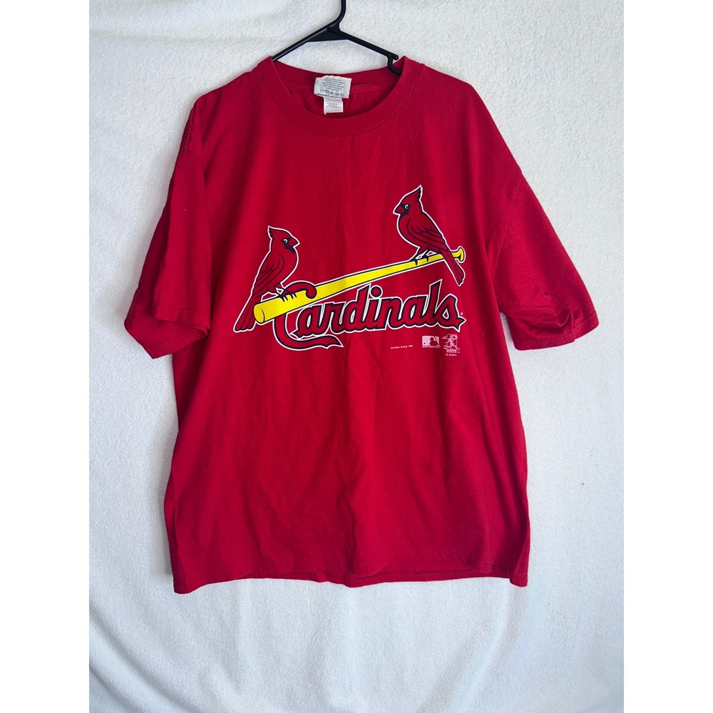Vintage 1998 Mark McGwire St Louis Cardinals Lee Sport Nutmeg T-Shirt XL Red MLB